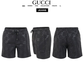 GUCCI 구찌 블랙 자가드 스윔 팬츠