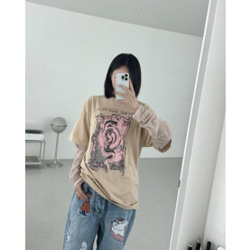 ACNE STUDIOS 아크네스튜디오 그래픽 레이어드 티셔츠
