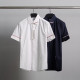 THOM BROWNE 톰브라운 카라라인 소매삼선 반팔 셔츠