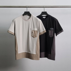 DIOR 디올 로고자수 언발 반팔티