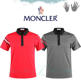 MONCLER 몽클레어 배색 삼선 카라 반팔