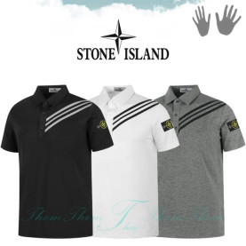 STONE ISLAND 스톤아일랜드 커티스 카라 반팔