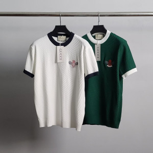 GUCCI 구찌 테니스 로고자수 반팔 니트