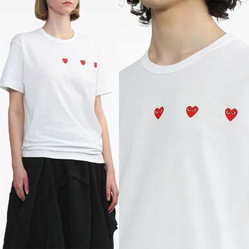 COMME DES GARCONS 꼼데가르송 트리플하트 반팔 2COLOR