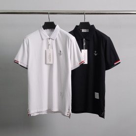 THOM BROWNE 톰브라운 골드바클 앵커 반팔 카라티