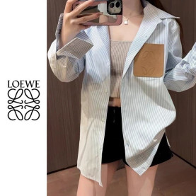 LOEWE 로에베 레더포켓 스트라이프셔츠 3COLOR 