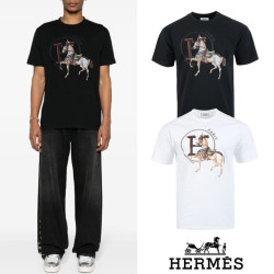 HERMES 에르메스 로데오 프린트 실켓 티셔츠