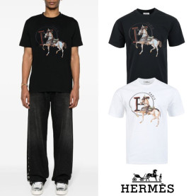 HERMES 에르메스 로데오 프린트 실켓 티셔츠
