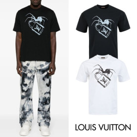 LOUIS VUITTON 루이비통 스파이더락 프린트 실켓 티셔츠