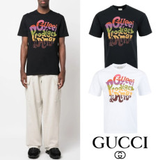 GUCCI 구찌 프로디지 아모르 프린트 실켓 티셔츠