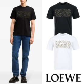 LOEWE 로에베 아나그램 스퀘어 프린트 실켓 티셔츠