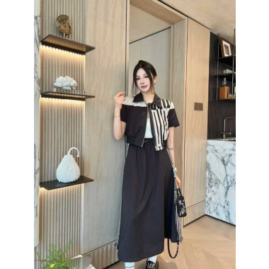 DIOR 디올 롱 스커트 반팔 셋트