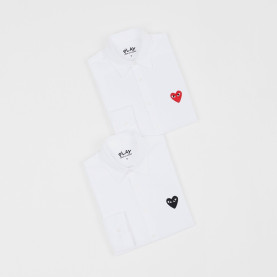 ●3월 판매 13위● COMME DES GARCONS 꼼데가르송 하트 화이트 셔츠