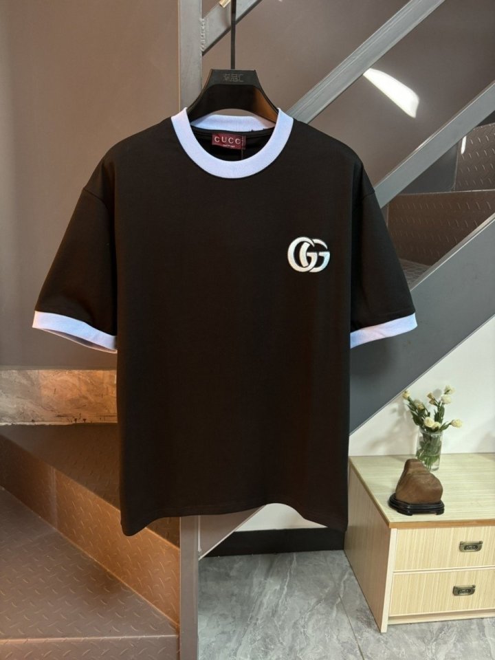 GUCCI 구찌 배색투톤 자수 티셔츠