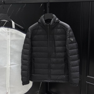 PRADA 프라다 파이핑 다운 패딩 자켓