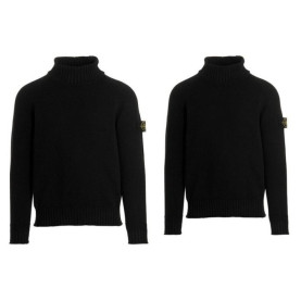 STONE ISLAND 스톤아일랜드 패치 울니트 터틀넥