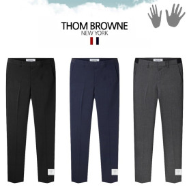 THOM BROWNE 톰브라운 블랙 본딩 슬랙스 팬츠