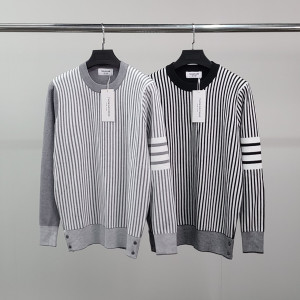 THOM BROWNE 톰브라운 사선완장 스트라이프 울 니트