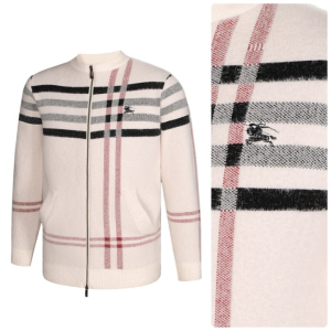 BURBERRY 버버리 클래식 체크패턴 집업 니트