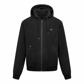 PRADA 프라다 텍스처드 후드 자켓