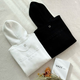 WOOYOUNGMI 우영미 코튼 피라미드 기모 후드 2COLOR