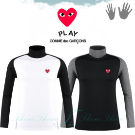 COMME DES GARCONS 꼼데가르송 배색 기모 하프 폴라