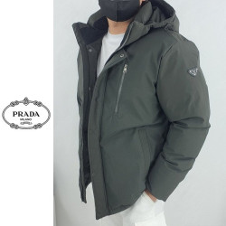PRADA 프라다 지퍼 포켓 후드 패딩 파카 2COLOR
