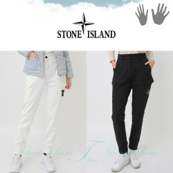 STONE ISLAND 스톤아일랜드 백 밴딩 기모 조거 카고 팬츠