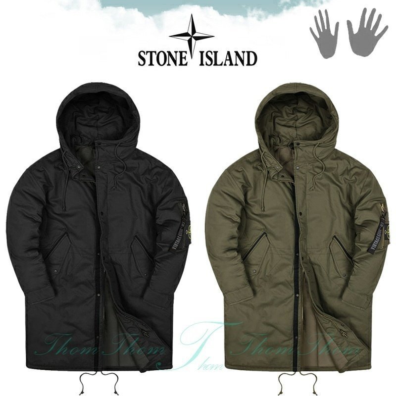 STONE ISLAND 스톤아일랜드 야상 후드 패딩 점퍼
