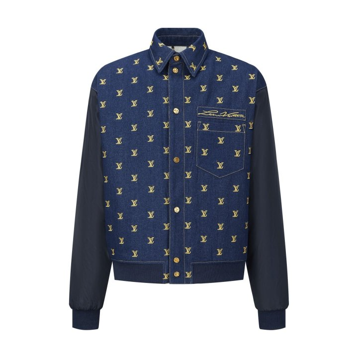 LOUIS VUITTON 루이비통 업사이클 데님 바시티 자켓