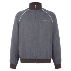 MIUMIU 미우미우 로고 핀 스트라이프 버진 트랙 자켓