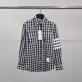 THOM BROWNE 톰브라운 사선완장 건클럽 체크 셔츠