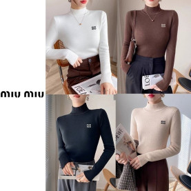 MIUMIU 미우미우 밍크 기모 반폴라 니트