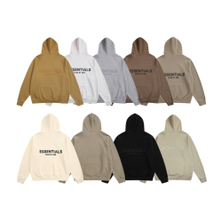 FEAR OF GOD 피어오브갓 에센셜 803 백 로고 플리스 후드