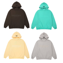 FEAR OF GOD 피어오브갓 에센셜 838 톤온톤 로고 플리스 후드