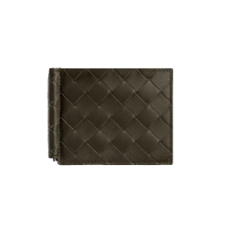 ●보테가베네타 인트레치아토 다크그린 머니클립●