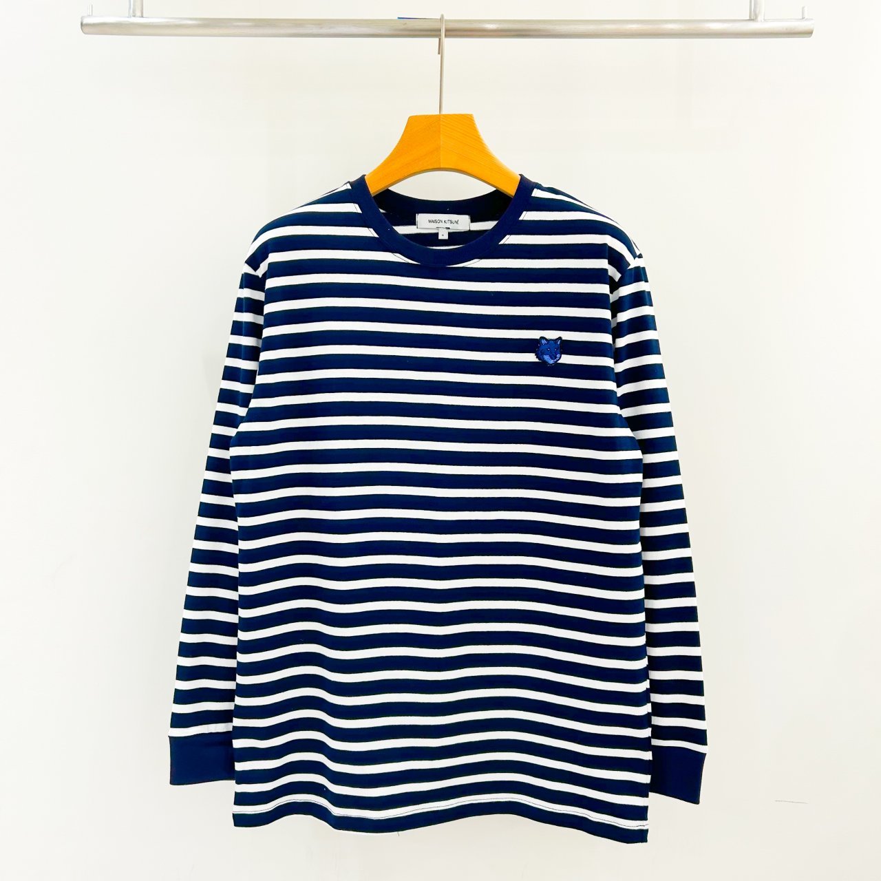 MAISON KITSUNE 메종키츠네 볼드 폭스 단가라 긴팔