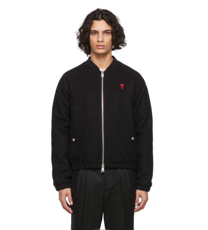 AMI 아미 스몰패치 커플 자켓(블루종)