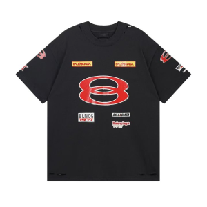 BALENCIAGA 발렌시아가 3261 멀티 로고 구제 워싱 반팔