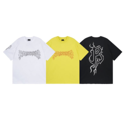 BALENCIAGA 발렌시아가 2388 다크웨이브 로고 구제 워싱 반팔