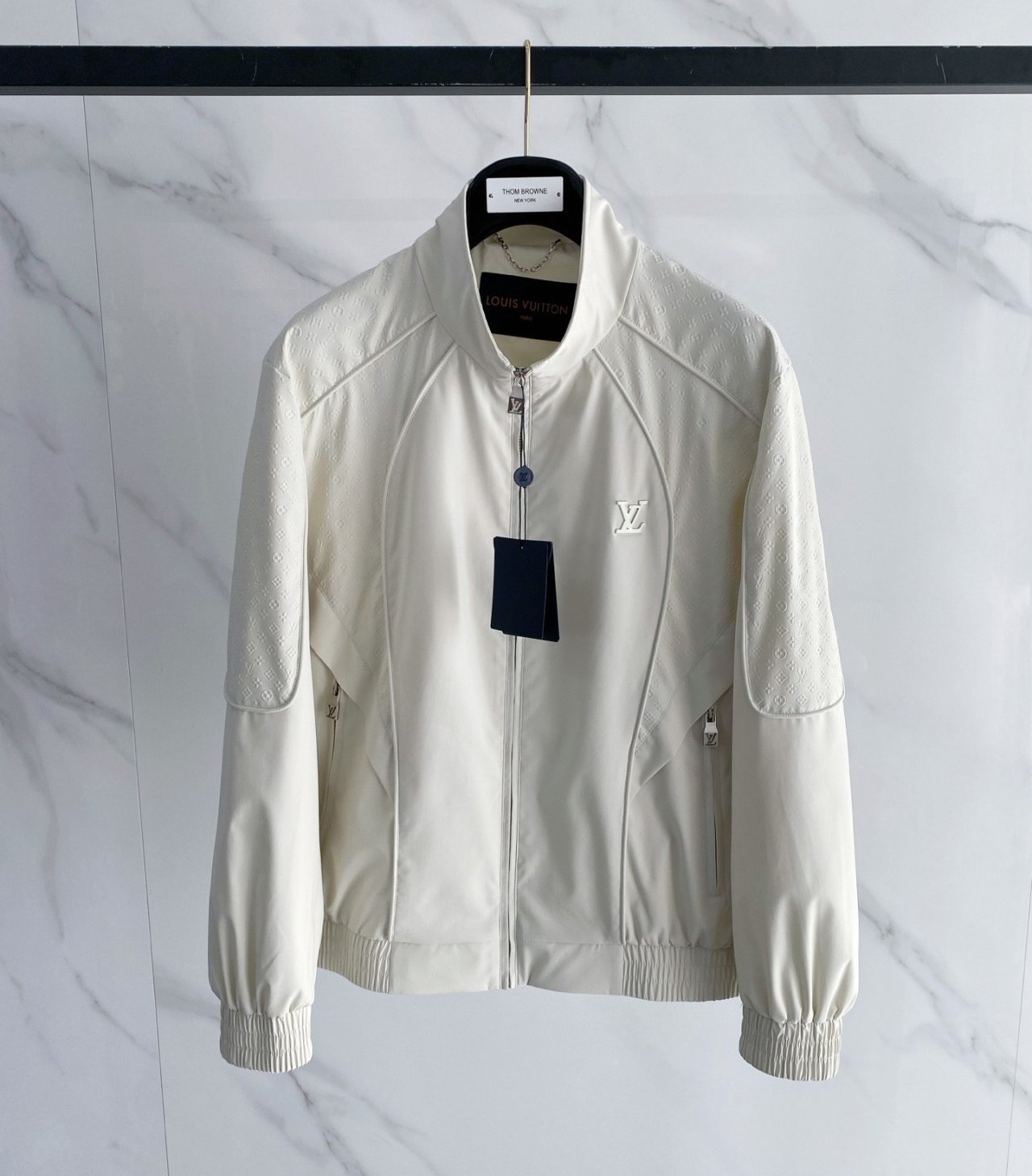 LOUIS VUITTON 루이비통 모노그램 로고 블루종 자켓