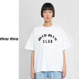 MIUMIU 미우미우 부클로고 티셔츠