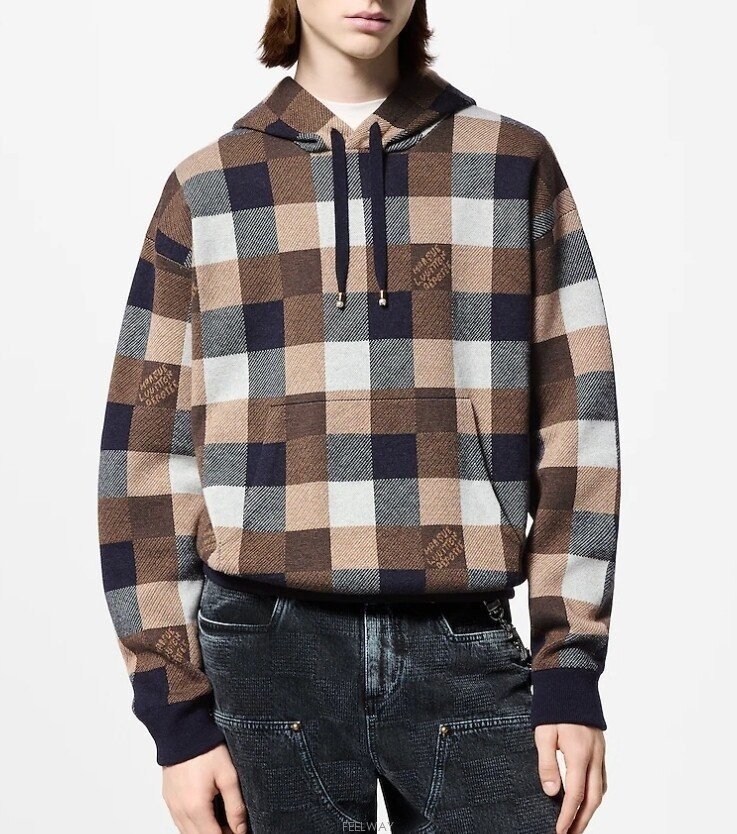 LOUIS VUITTON 루이비통 다미에 캐시미어 울 후드