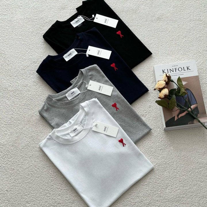 AMI 아미 미니 로고 코튼 반팔