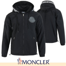 MONCLER 몽클레어 가죽 로고 바람막이