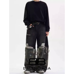 BALENCIAGA 발렌시아가 믹스 흑청 팬츠