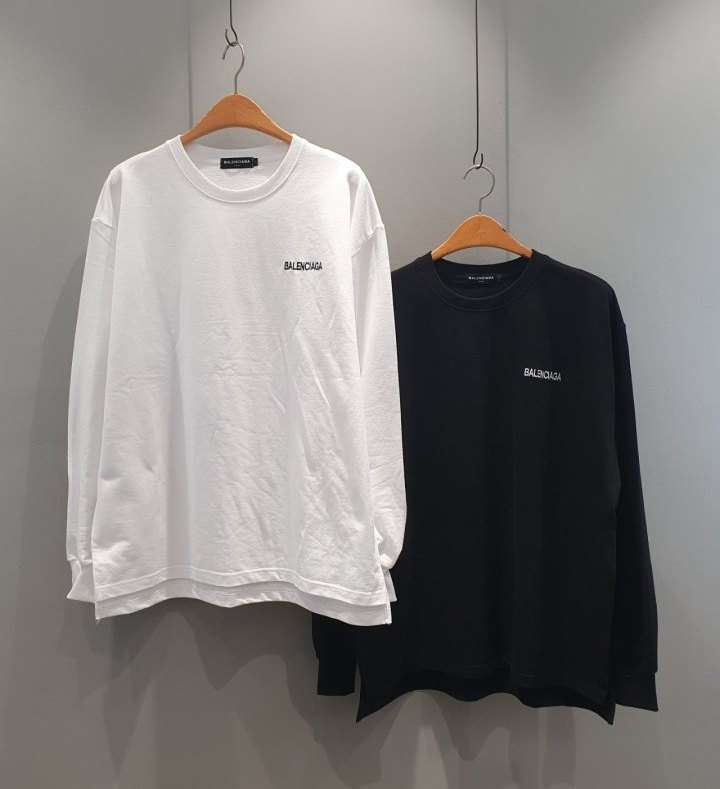 BALENCIAGA 발렌시아가 자수 로고 옆트임 긴팔