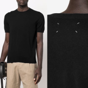 MAISON MARGIELA 메종마르지엘라 라운드 니트반팔