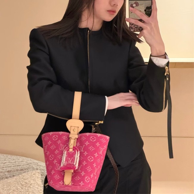 LOUIS VUITTON 루이비통 올인 BB 푸시아 데님 숄더백 M27626