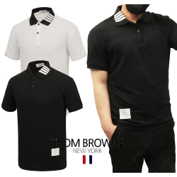 THOM BROWNE 톰브라운 카라넥 4바 PK 티셔츠